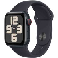 Apple Watch SE (GPS + Cellular) - 40 mm - Midnight Aluminium - intelligente Uhr mit Sportband - Flouroelastomer - Midnight - Bandgröße: S/M - 32GB - Wi-Fi, LTE, Bluetooth - 4G - 27,8 g (MRG73QF/A)