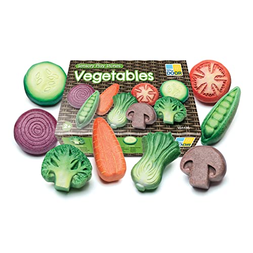 Yellow Door YD1135 Gemüsespielsteine, sensorisches Spielzeug, 8 Stück, ideal für Matschküchen