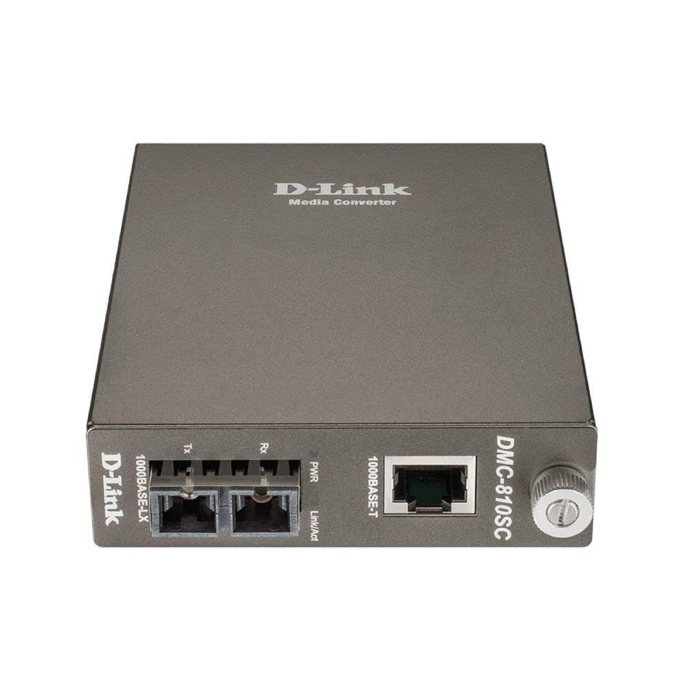 D-Link DMC-810SC/E Gigabit Ethernet Konverter (1x 1000Mbit/s RJ-45, 1x 1000Mbit/s SC-Duplex, Singlemode bis zu 10km, Einbaumöglichkeit in DMC-1000 Chassis)