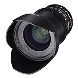 SAMYANG 7810 35/1,5 Objektiv Video DSLR II Canon EF manueller Fokus Videoobjektiv 0,8 Zahnkranz Gear, Weitwinkelobjektiv schwarz