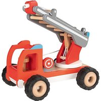 Goki 55877 - Feuerwehr Leiterwagen, Holz, 27 cm