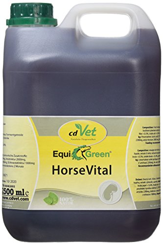 cdVet Naturprodukte EquiGreen HorseVital 2,5 Liter - Pferde - Leistungsfähigkeit - intakte Haut + glänzendes Fell - Verdauung - Stoffwechsel - Versorgung mit Mikronährstoffen - Entgiftungsorgane -