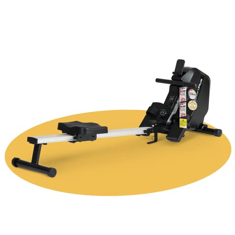 SportPlus COMPACT Rudergerät für zuhause mit Trainingscomputer & 8 Stufen (Magnetwiderstand), klappbar & leise mit bequemem Sitz & Tablethalterung, bis 120 kg