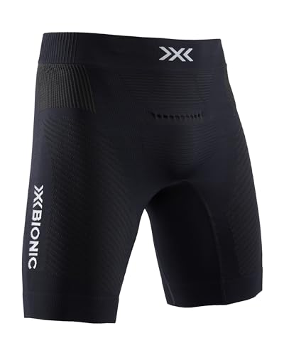 X-Bionic Herren Invent Run Speed Shorts, Opal Black/Arctic White, XL