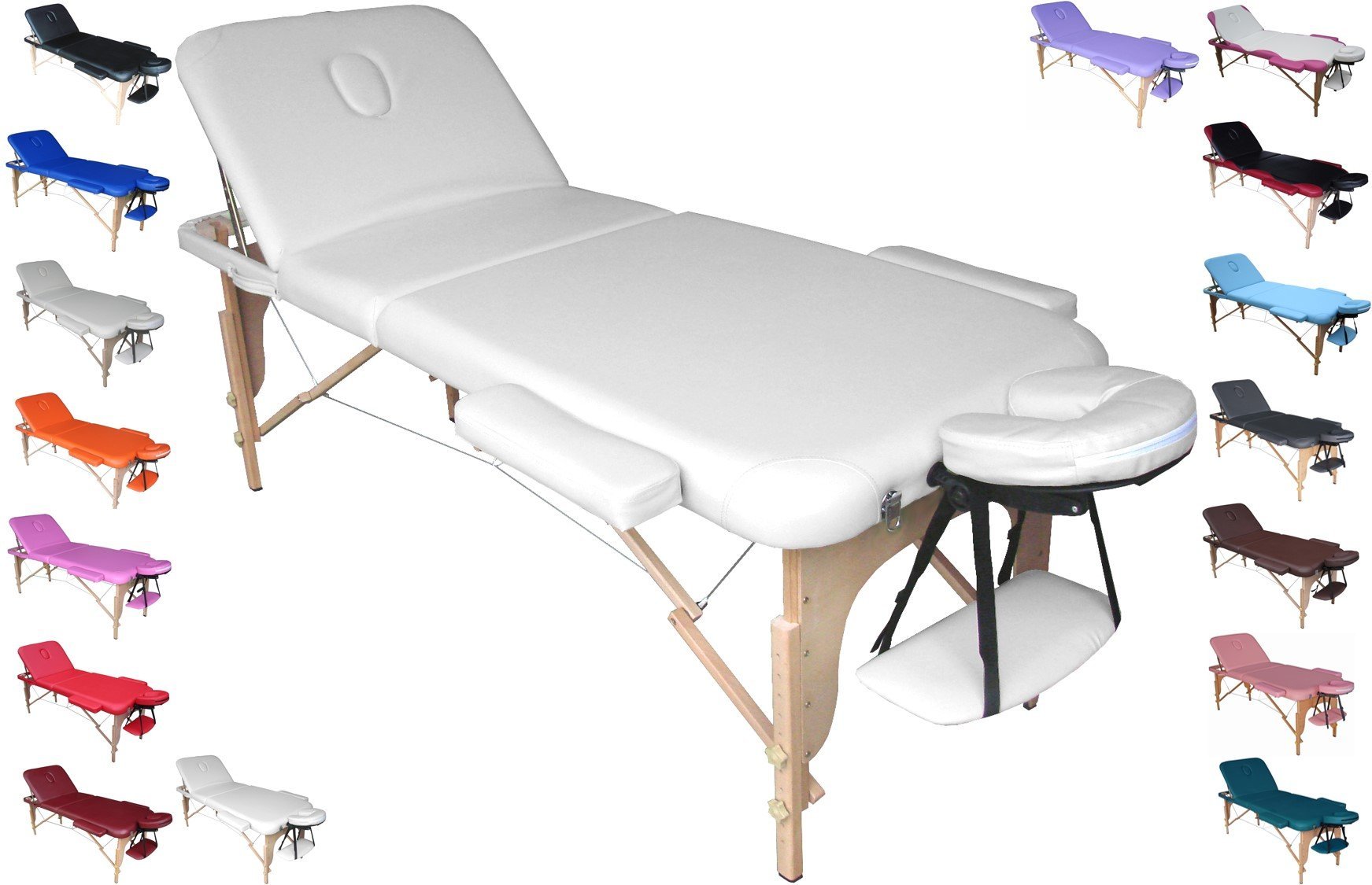 Polironeshop Venere Massageliege massagetisch behandlungsliege tattooliege (Weiß)