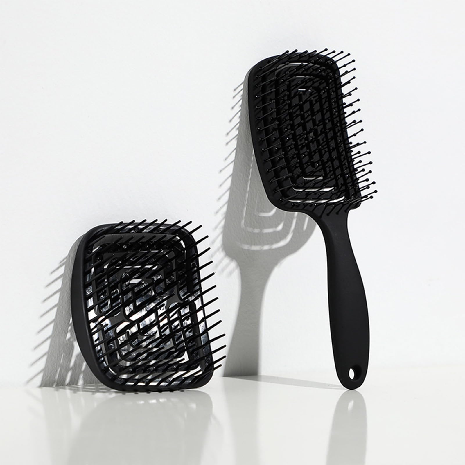 MIUPOO Professioneller lockiger belüfteter Haarbürstenkamm, Kopfhautmassagegerät, Shampoo-Bürste, Entwirrbürste für schnelleres Föhnen und Kopfhautschrubber für Tiefenreinigung, Kopfhautmassagegeräte,