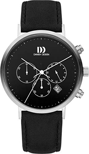 Danish Design Herren Chronograph Quarz Uhr mit Leder Armband IQ13Q1245