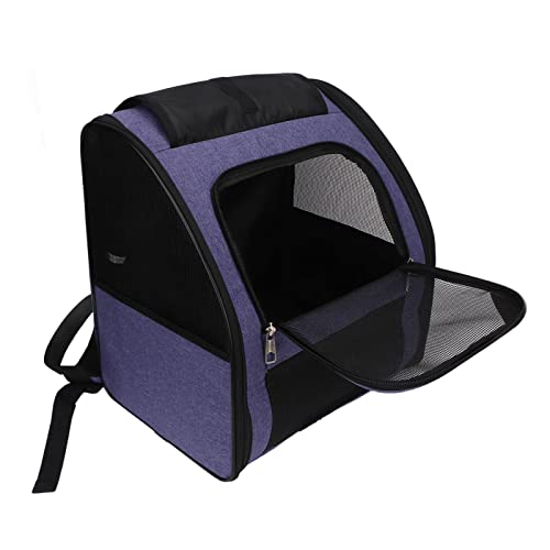 Shanrya Cat Traveller, Cat Backpack Carrier Große Kapazität, Verstellbare, Faltbare Sonnenblende, 4 Belüftungsgitter für Reisen (L (innerhalb von 10 kg/22,0 lb))
