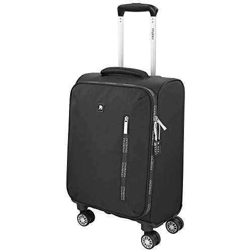 Mano Handgepäckkoffer 55 x 36 x 20 cm - 27L Koffer Handgepäck mit TSA Zahlenschloss - Trolley Suitcase, Schwarz