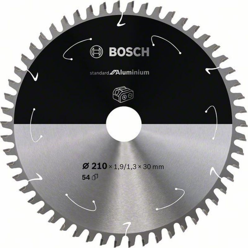 Bosch Akku-Kreissägeblatt Standard for Aluminium, 210 x 1,9/1,3 x 30, 54 Zähne 2608837773