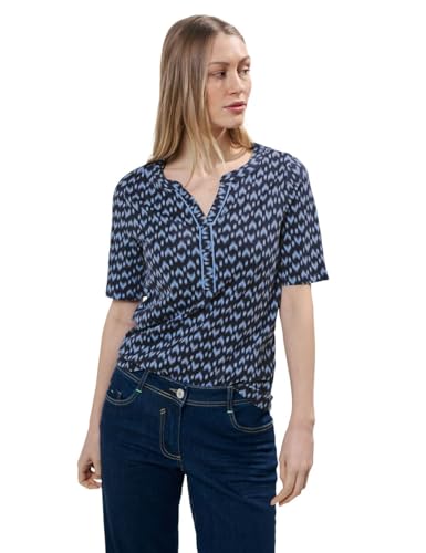 Cecil Damen T-Shirt mit Muster universal blue M