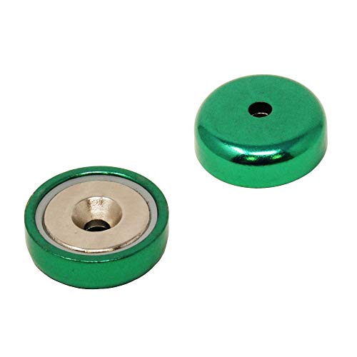 Magnet Expert NPA25(GN)-4 25mm dia A Type Neodymium Pot Green (Pack of 4) Magnet