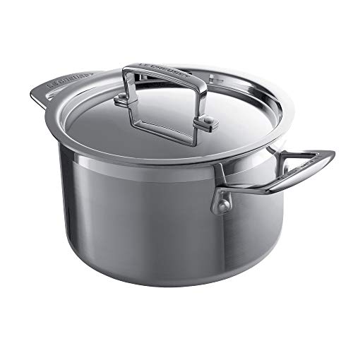 Le Creuset 3-Ply Stainless Steel Deep - Casserole with Lid 18 cm, Mit Deckel