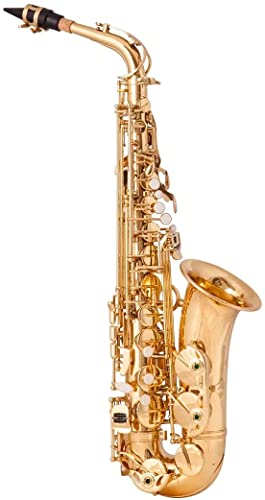 EB Altsaxophon Messing Goldlack Musikinstrument E-Saxophon mit Kofferzubehör