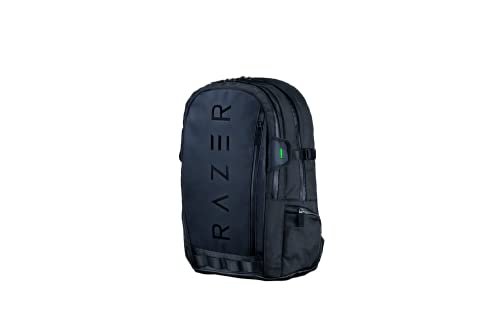Razer Rogue V3 Backpack (15,6") Black Edition - Kompakter Reise Rucksack (Fach für Laptop bis 15 Zoll, abriebfest, Außenhülle aus Polyester) Schwarz