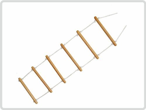 Bettleiter 160 cm lang - Strickleiter Aufrichtehilfe 6 geformte Rundhölzer