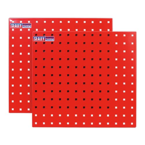 Sealey TTS05 Perfotool Aufbewahrungsplatte, 500 mm x 500 mm, Rot, 2 Stück