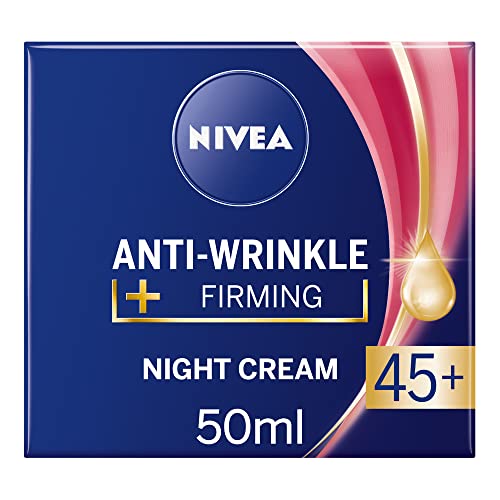 NIVEA Anti-Falten + straffende Nachtcreme, 45 + 50 ml
