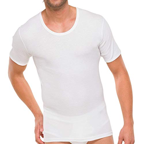 Schiesser Herren Unterhemd Doppelripp 205175-100, Gr. 7 (XL), Weiß (100-weiss)