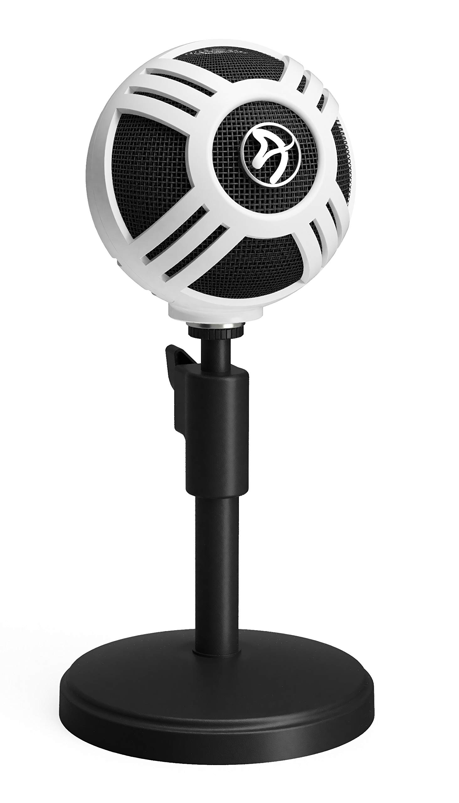 Arozzi Sfera Gaming/Streaming/Office USB Microphone - Cardioid Polar Pattern, Boom Arm Compatible - White