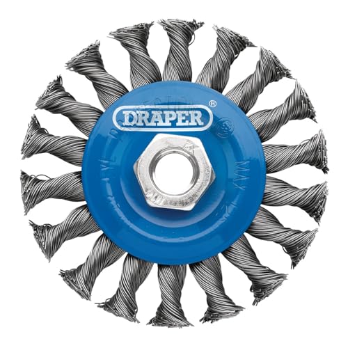 Draper 08055 Flachdrahtbürste aus Stahl, 100 mm, M14