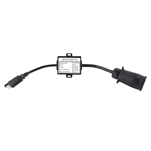 Trailer Plug Kabel, Trailer Connector Light Converter US 4 Pin auf EURO 7 Pin Adapter Stop/Brake Signal Trennung