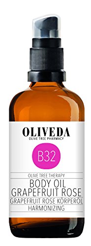Oliveda B32 - Körperöl Grapefruit Rose | Harmonizing | natürliches Pflegeöl | Pflege und Schutz vor Trockener haut | stressabbauend & entspannend - 100 ml