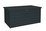 Duramax Palladium Metal Cushion Box & Bench Tall (865L) with Hydraulic Gas Cylinder & Lockable Handle - Anthracite Kissenbox aus Metall, anthrazit, 865 Litre