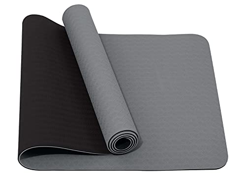 Fitem Yogamatte/Gym Eco Natura TPE 183 x 61 x 0,6 cm – Reversible – rutschfest – stoßabsorbierend, eco-Conscience & hygiènique- für Yoga, Gym, Sport, Gymnastik, Fitness, Pilates, Muskeltraining