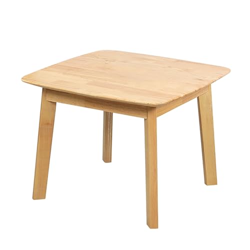 GJ Kleiner quadratischer Tisch aus Massivholz, Sofa-Beistelltisch, quadratischer Ecktisch, nordischer minimalistischer Mini-Couchtisch, Kleiner Balkontisch (Color : A, Size : 60X60X45Cm)