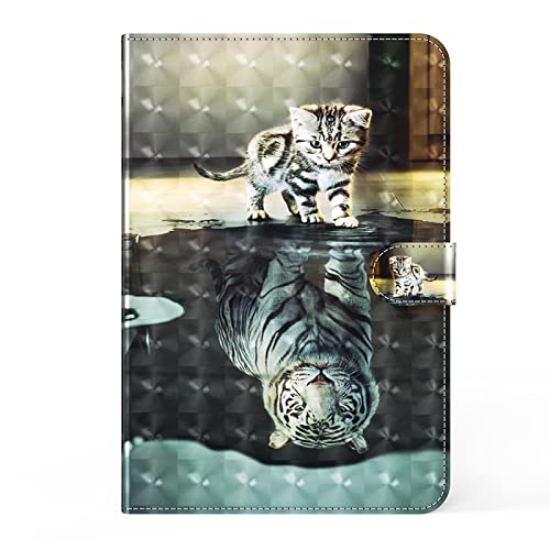 JIan Ying Schutzhülle für iPad mini (2021), iPad mini 6, leicht, 3D-Hülle mit Katze und Tiger