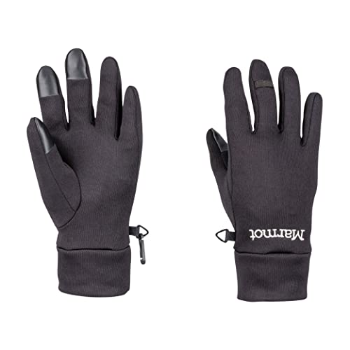 Marmot Damen Wm's Power STR Connect Glove Fleecehandschuhe, Winddicht, Wasserabweisend, Mit Touchscreen Funktion, Black, XS