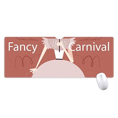 beatChong Weibliches Kleid Maske Glückliche Karneval von Venedig Griffige Mousepad Großer Erweiterte Spiel Büro titched Kanten Computer-Mat Geschenk