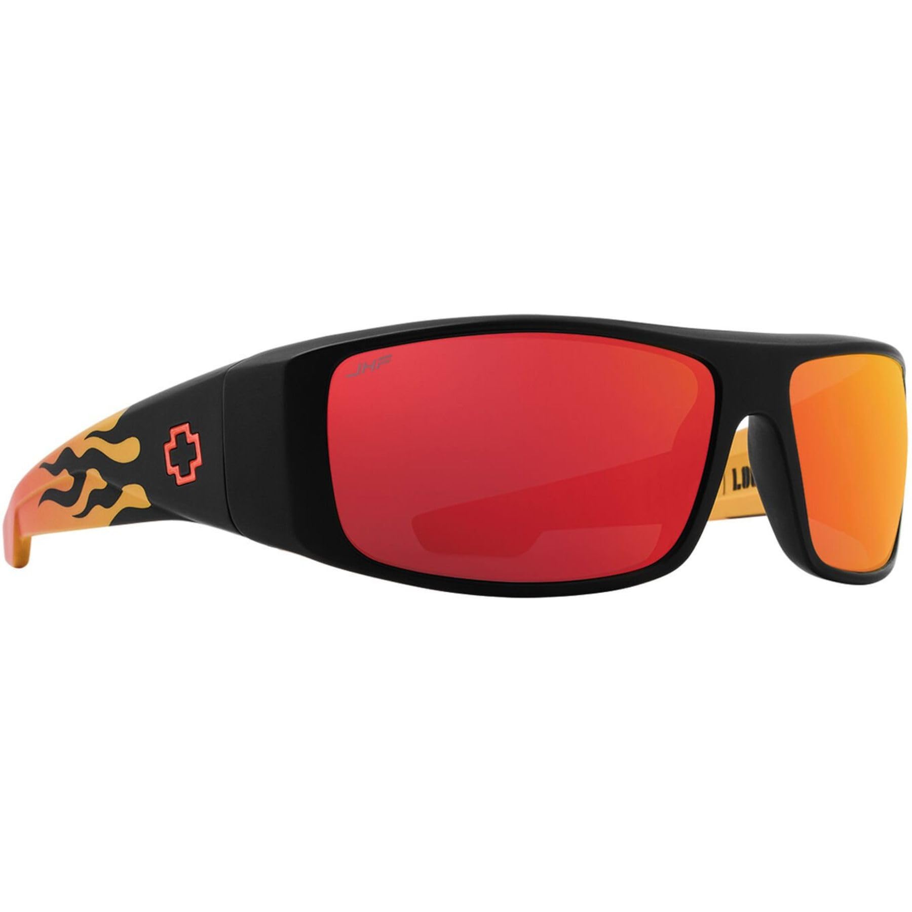 Spy Unisex Logan Sonnenbrille, Matte Black Orange Flames, One Size