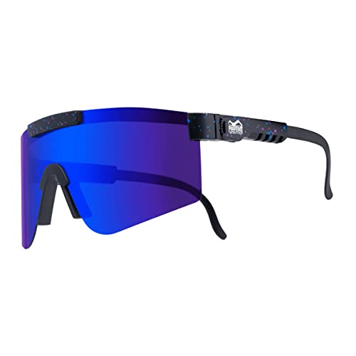 Phantom Sonnenbrille DELTA | Verspiegelt, Polarisiert für Sport (Schwarz/Blau)