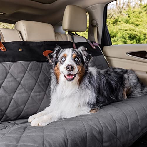 PetSafe Happy Ride Gesteppter Sitzbezug für Bank, LKW, Minivan und SUV, gepolsterter Baumwollstoff, strapazierfähiger Fahrzeugsitzschutz, Grau