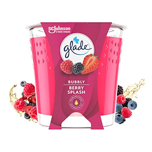 Glade (Brise) Duft-Kerze im Glas, Bubbly Berry Splash, bis zu 30 Stunden Brenndauer, 6er Pack (6x129 g)