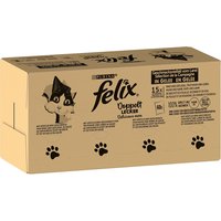 FELIX So gut wie es aussieht Doppelt Lecker Katzenfutter nass in Gelee, Sorten-Mix, 120er Pack (120 x 85g)