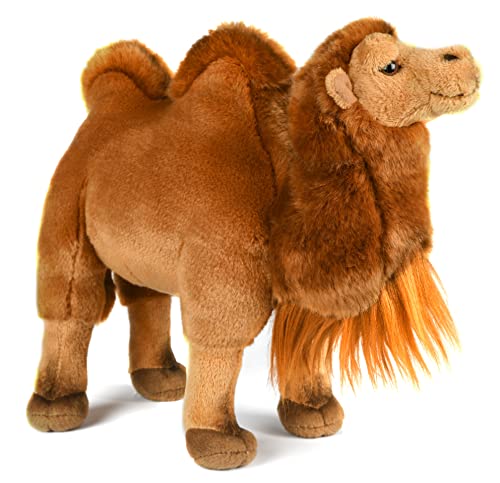 Kamel, stehend - 25 cm (Höhe) - Plüsch-Kamel, Trampeltier - Plüschtier Kuscheltiere braun/schwarz
