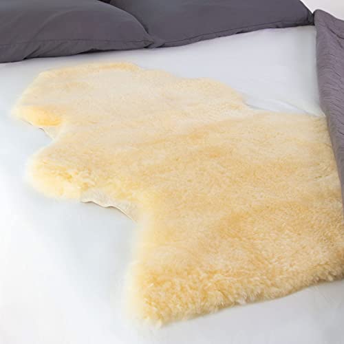 DMI Natürliche Pelz Wolle Komfort Matratze Bed Pad Matte, Gummistiefel bis 9, beige