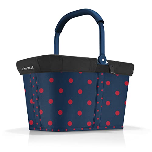 reisenthel Angebot Einkaufskorb carrybag Plus passendes Cover Sichtschutz Abdeckung (frame mixed dots red)