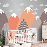 Wandaufkleber, selbstklebend, für Kinder, Riesen-Dekoration, skandinavische Berge für Kinderzimmer, Franscika, 70 x 130 cm
