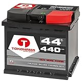 Tokohama T1-54440 Autobatterie 12V 44AH 440A/EN ersetzt 45Ah 46Ah 47Ah Starterbatterie