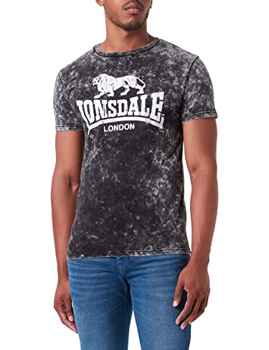 Lonsdale Men's RIBIGILL T-Shirt, Washed Grey, L