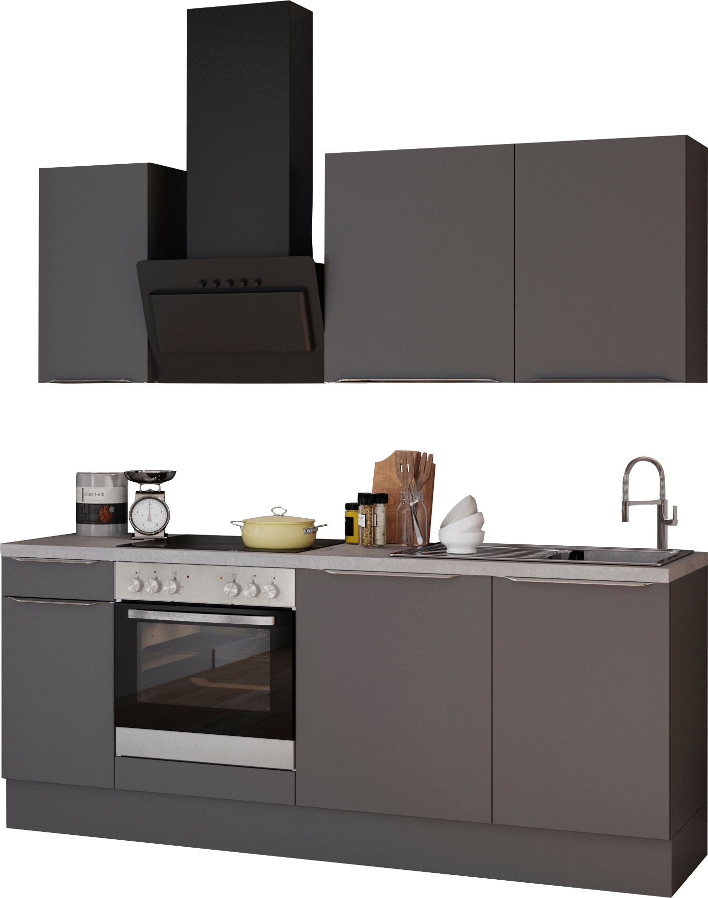 OPTIFIT Küchenzeile "Aken", ohne E-Geräte, Breite 210 cm