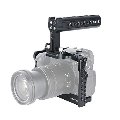 [Update Version] NICERYIG GH5s GH5 Kamera Käfig Kit mit Kamera Käse Top Griff Cold Shoe Mount NATO Schiene für DSLR Panasonic Lumix GH5 GH5s