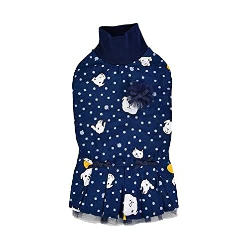 Catspia CATA-OP9474-NY-L Pixie Kleid für Katze, L, Navy