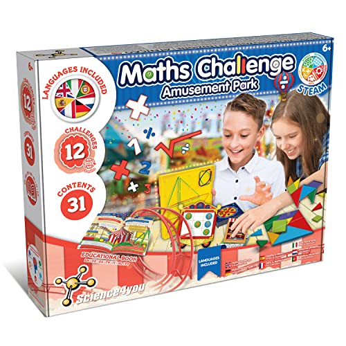 Science4you 3640 Mathe Spiele Lernspiele ab 12 Herausforderungen Mathematik Material-Montessori Brettspiel für Kinder 5 6 7 8+ Jahre