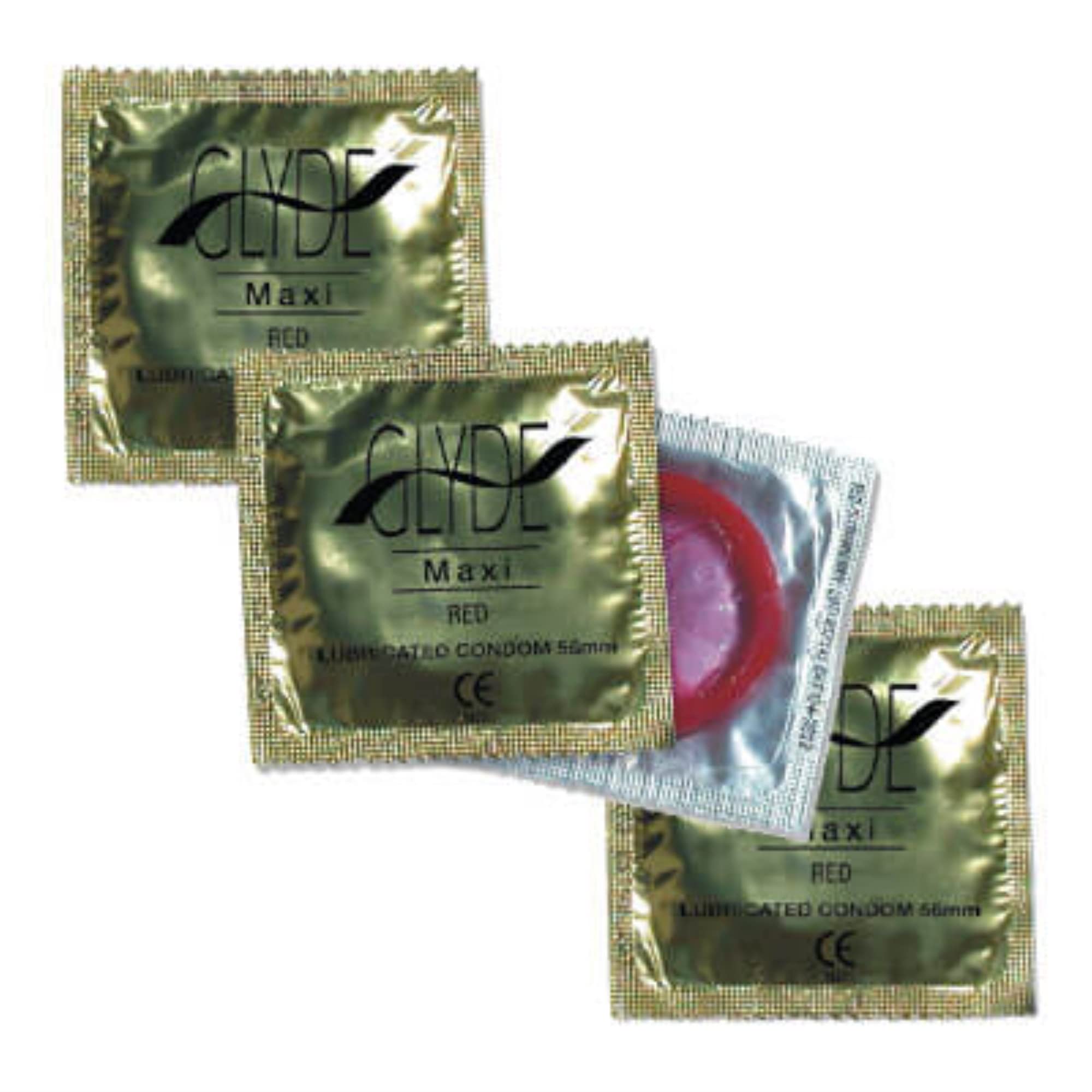 Glyde Ultra Maxi Red 100 große Condome, rote XXL-Kondome, vegane Kondome ohne Casein