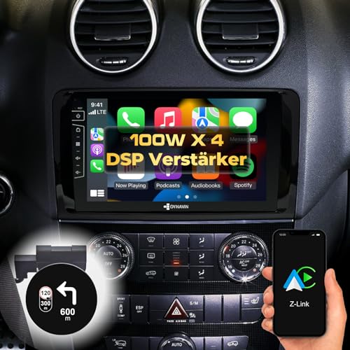 DYNAVIN Android Autoradio Navi für Mercedes ML W164 2005-2011 GL X164 2006-2012 : mit 4 * 100W DSP Verstärker | Wireless Carplay und Android Auto | DAB+ Radio; D8-DF432 Premium